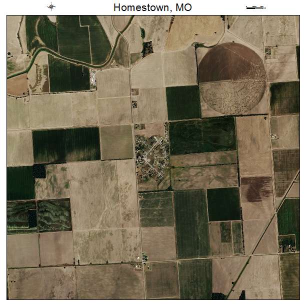 Homestown, MO air photo map