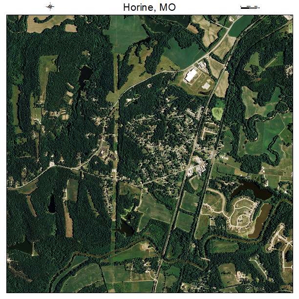 Horine, MO air photo map