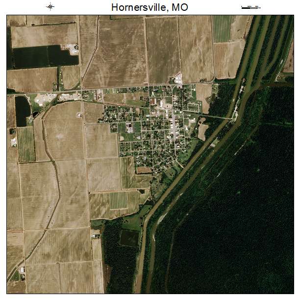 Hornersville, MO air photo map