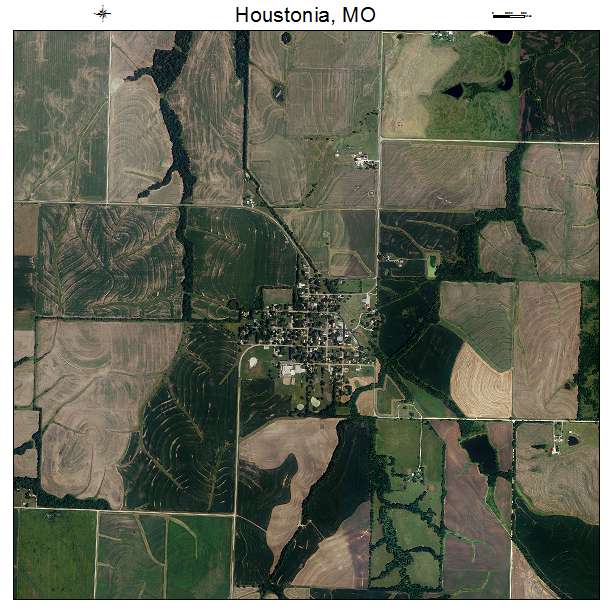 Houstonia, MO air photo map