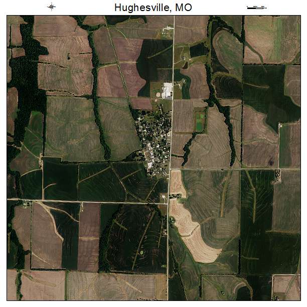 Hughesville, MO air photo map