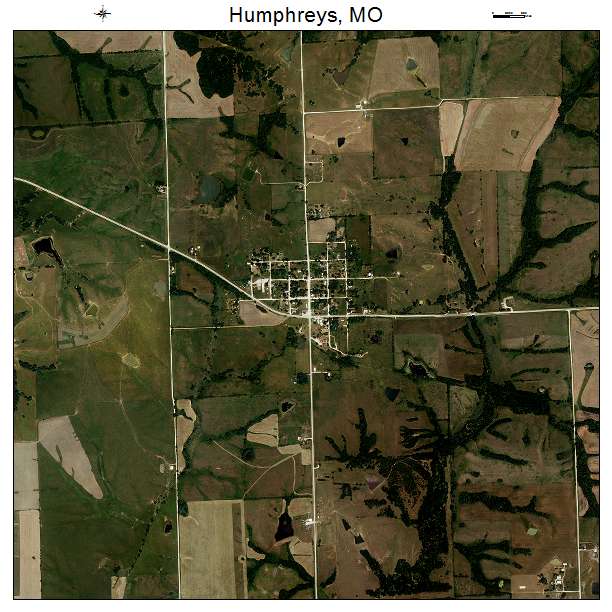 Humphreys, MO air photo map
