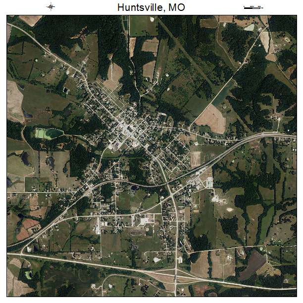 Huntsville, MO air photo map