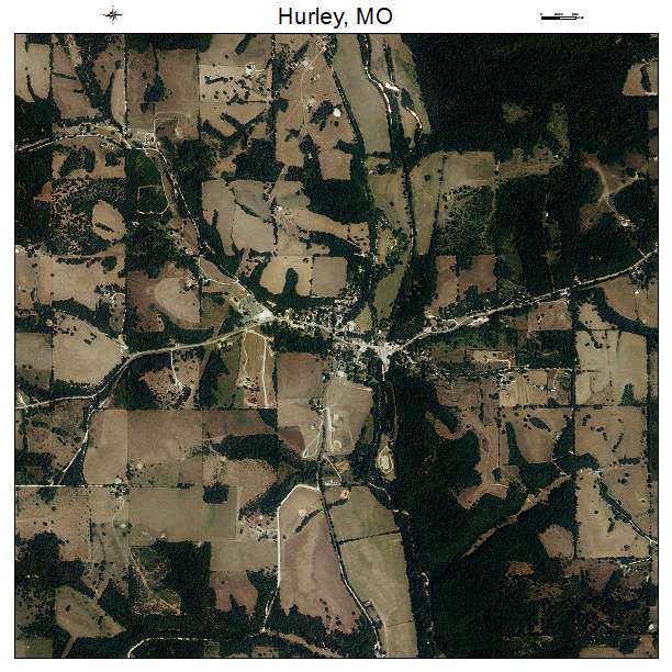 Hurley, MO air photo map