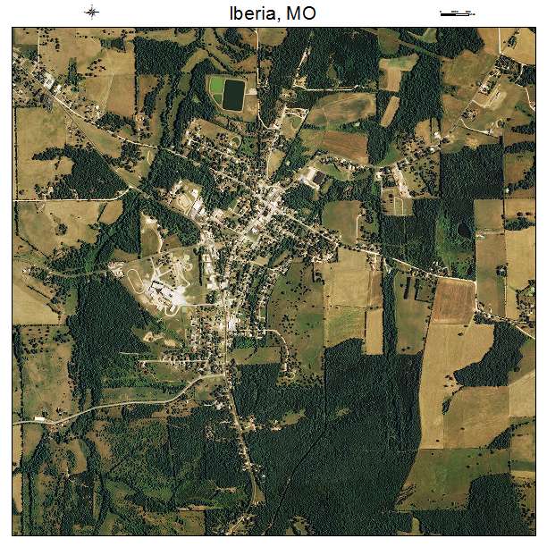 Iberia, MO air photo map