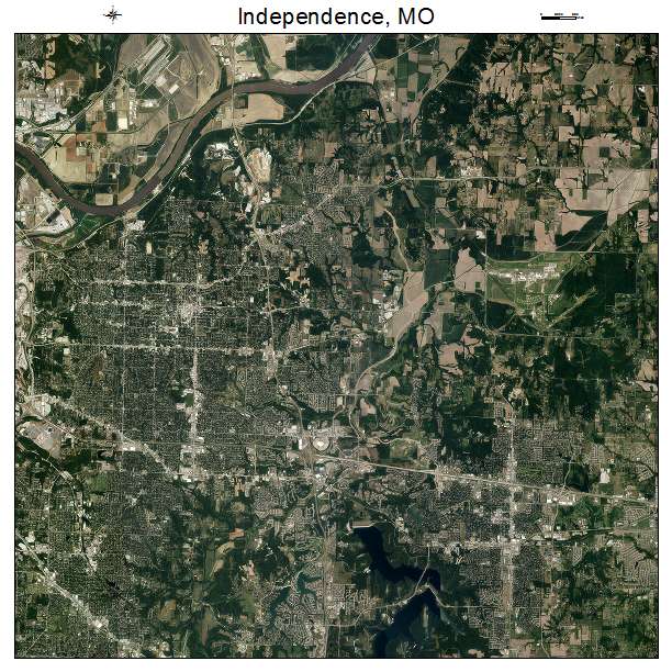 Independence, MO air photo map