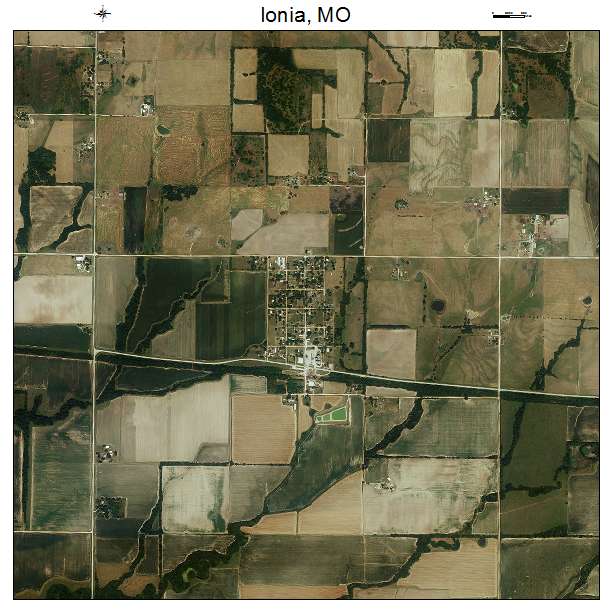 Ionia, MO air photo map