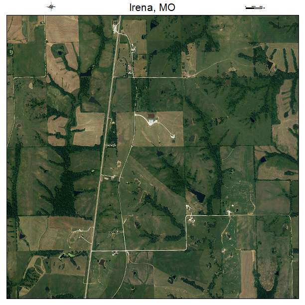 Irena, MO air photo map