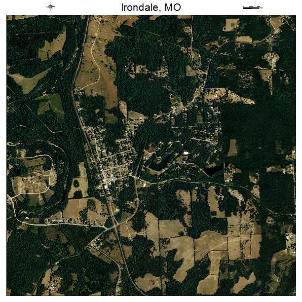 Irondale, MO air photo map