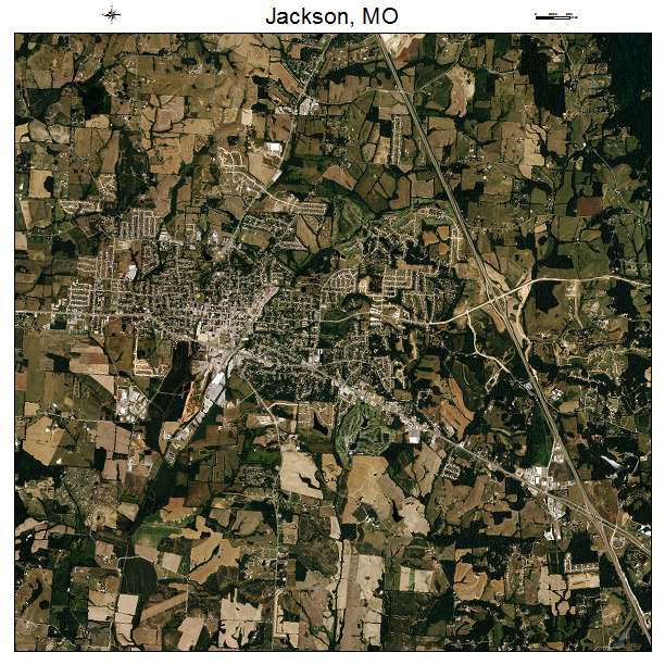 Jackson, MO air photo map
