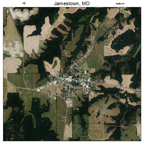 Jamestown, MO air photo map
