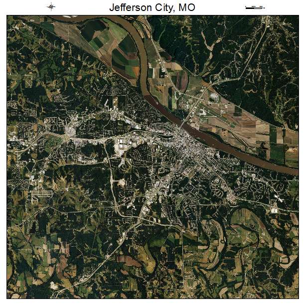 Jefferson City, MO air photo map