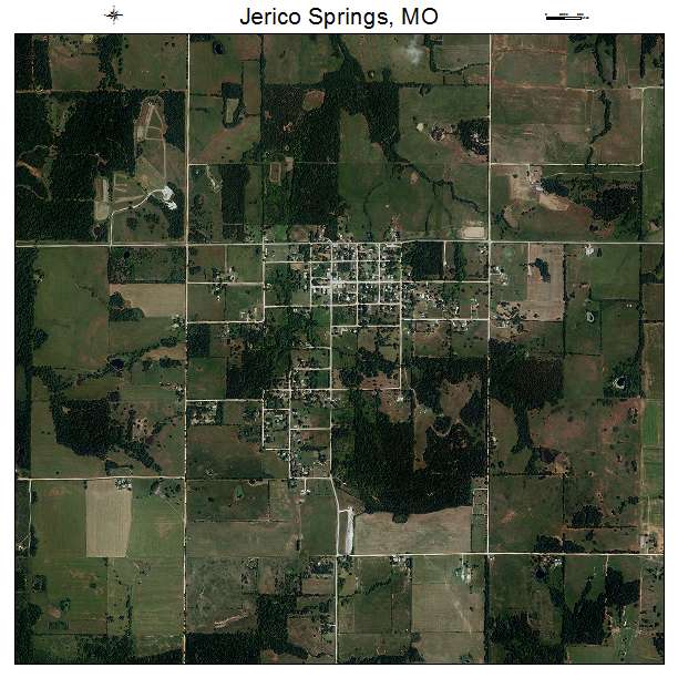 Aerial Photography Map of Jerico Springs, MO Missouri