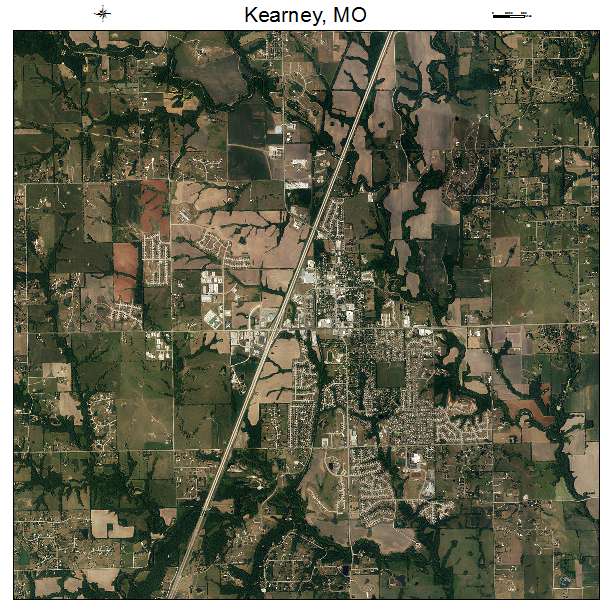 Kearney, MO air photo map