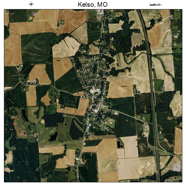Kelso, MO air photo map
