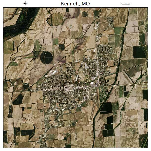 Kennett, MO air photo map