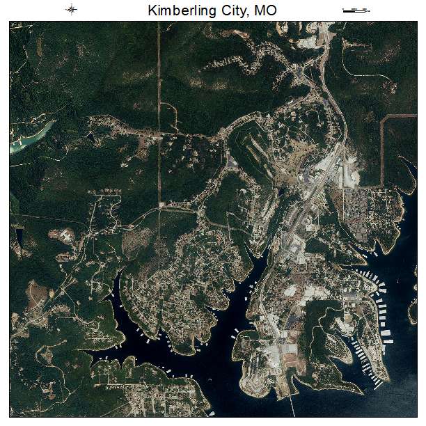 Kimberling City, MO air photo map