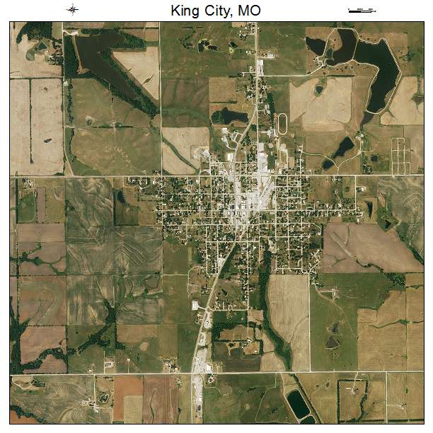 King City, MO air photo map