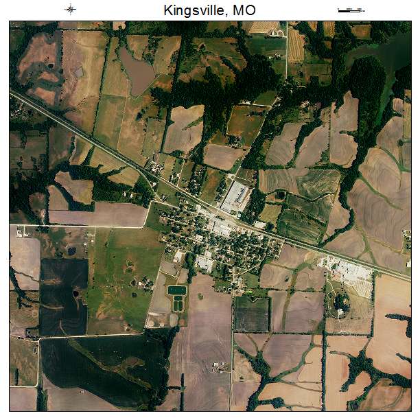 Kingsville, MO air photo map