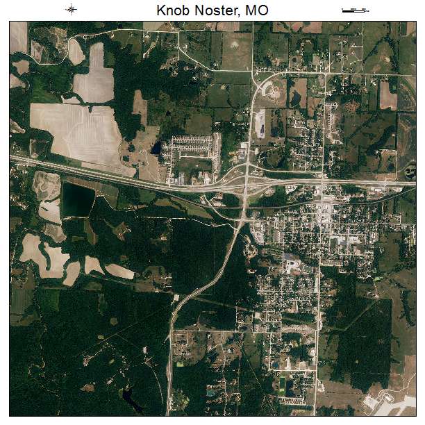 Knob Noster, MO air photo map