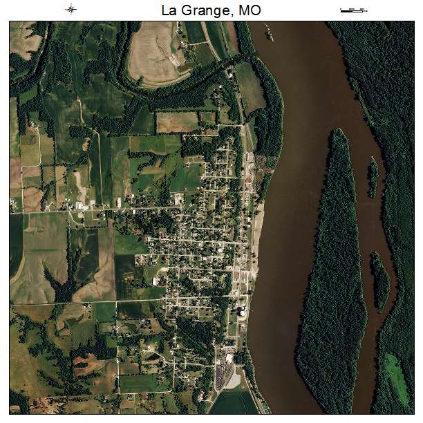 La Grange, MO air photo map