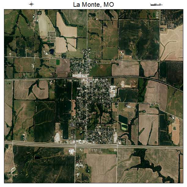 La Monte, MO air photo map