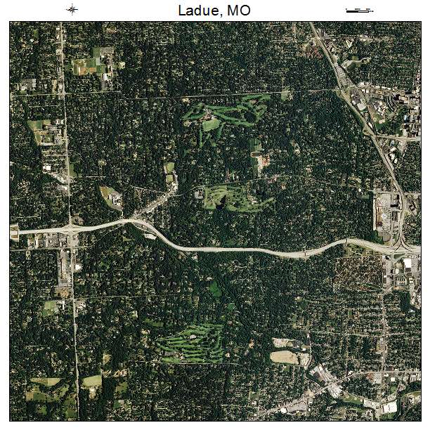 Ladue, MO air photo map
