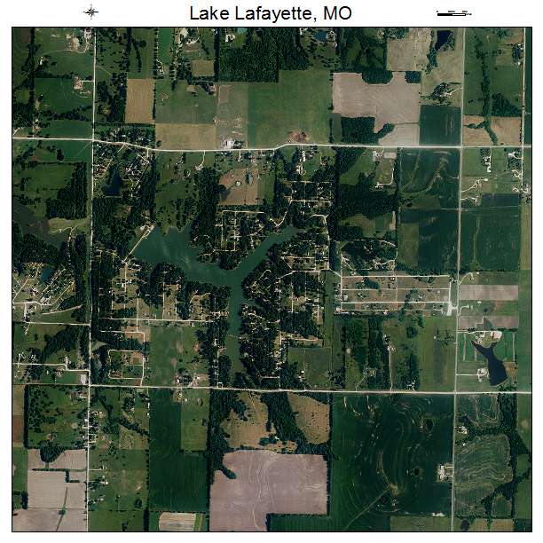 Lake Lafayette, MO air photo map