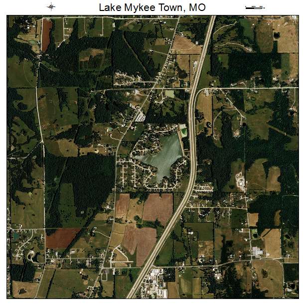 Lake Mykee Town, MO air photo map