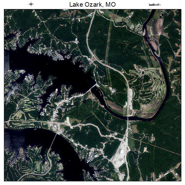 Lake Ozark, MO air photo map
