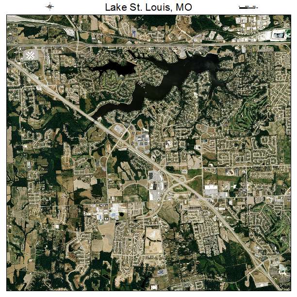 Lake St Louis, MO air photo map