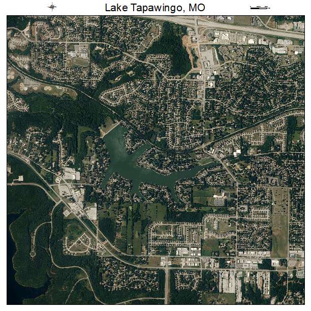 Lake Tapawingo, MO air photo map