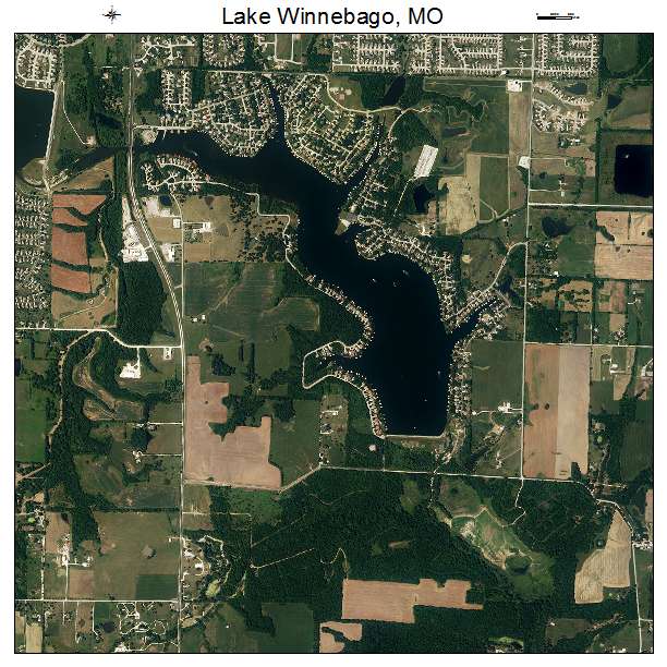 Lake Winnebago, MO air photo map