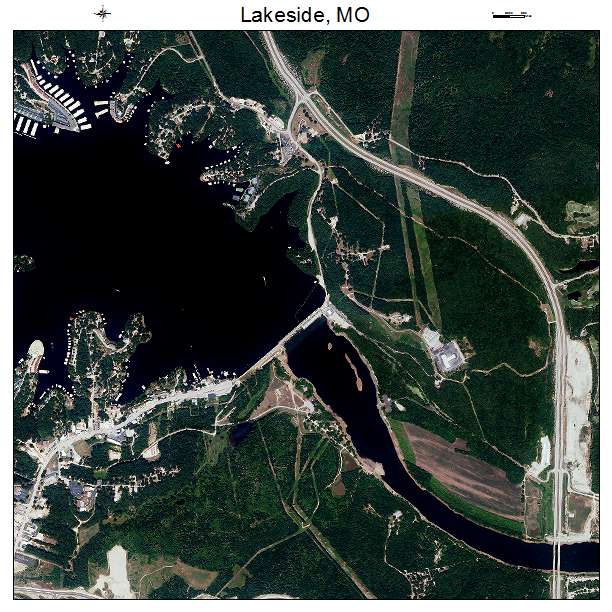 Lakeside, MO air photo map