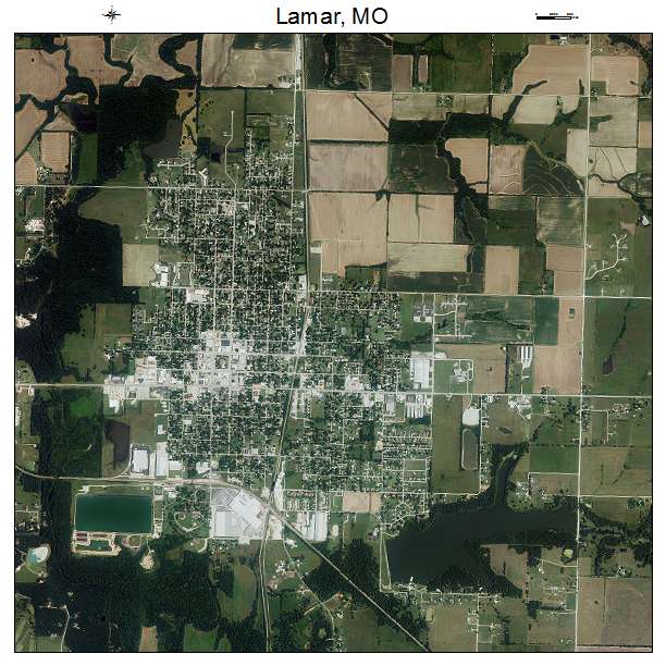 Lamar, MO air photo map