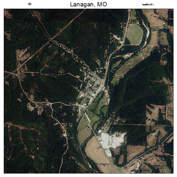 Lanagan, MO air photo map