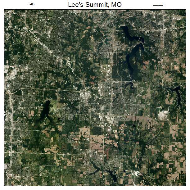 Lees Summit, MO air photo map