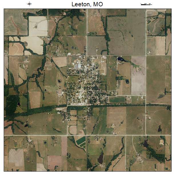 Leeton, MO air photo map