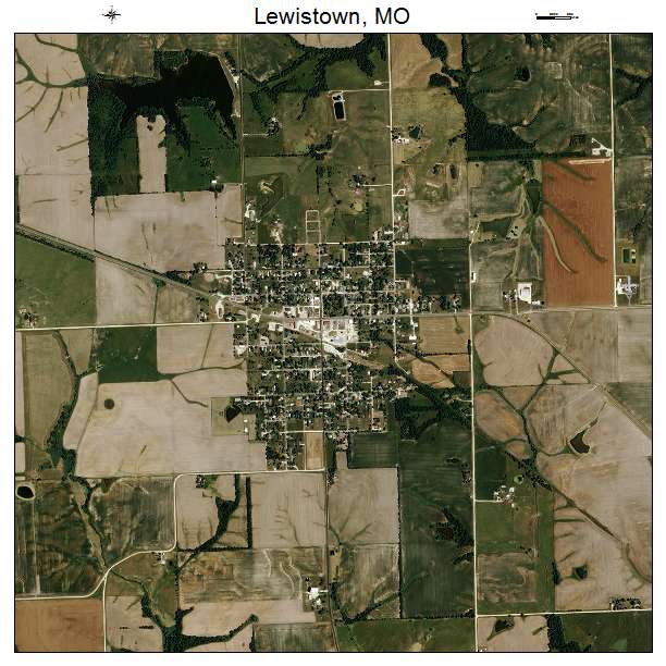 Lewistown, MO air photo map