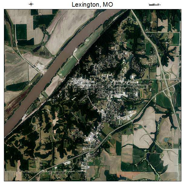 Lexington, MO air photo map