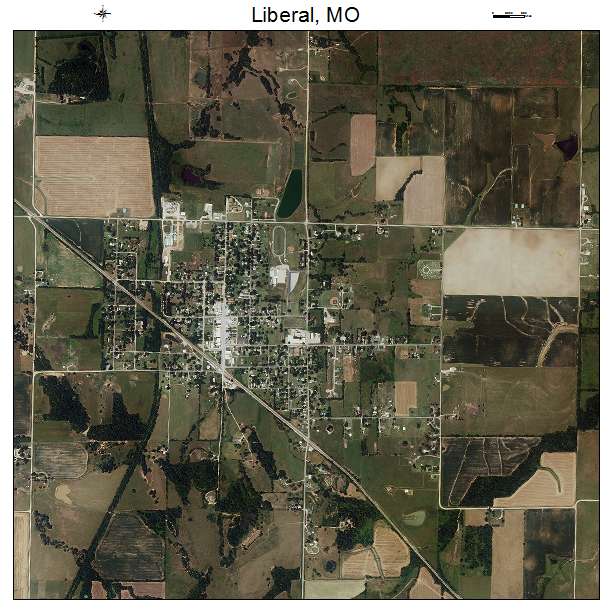Liberal, MO air photo map
