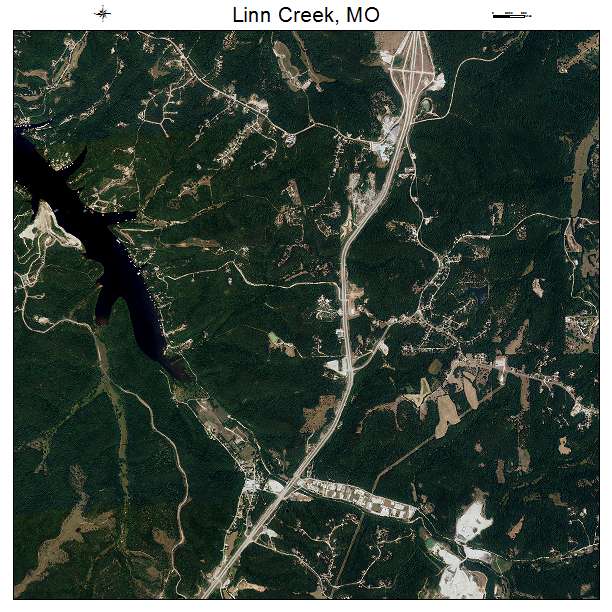 Linn Creek, MO air photo map