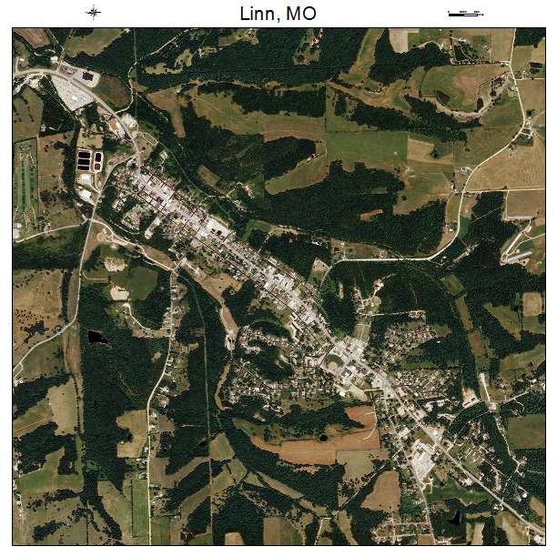 Linn, MO air photo map