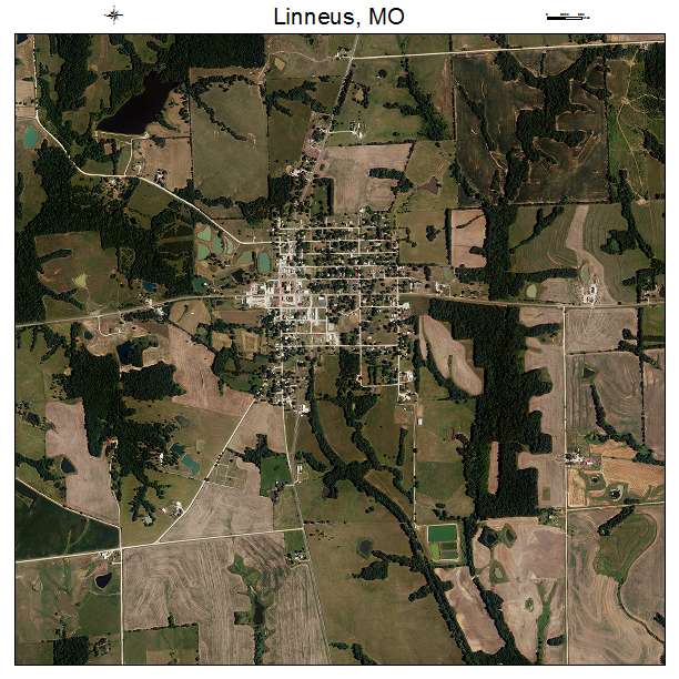 Linneus, MO air photo map