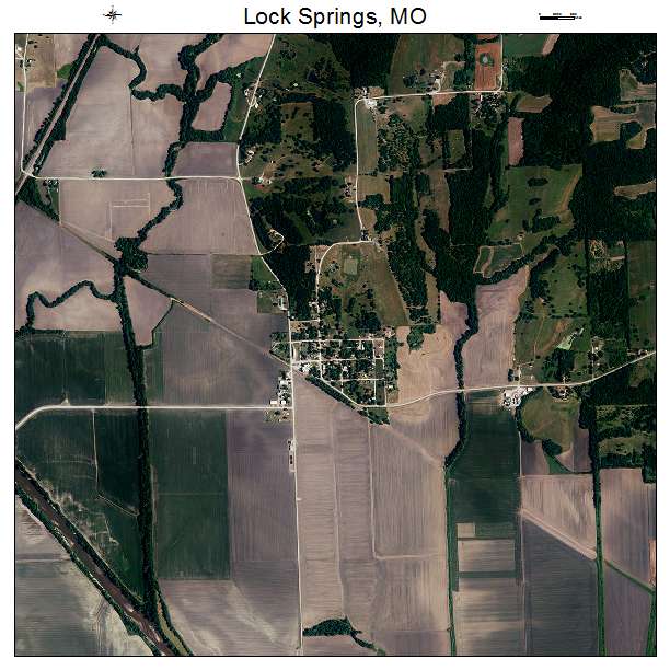 Lock Springs, MO air photo map