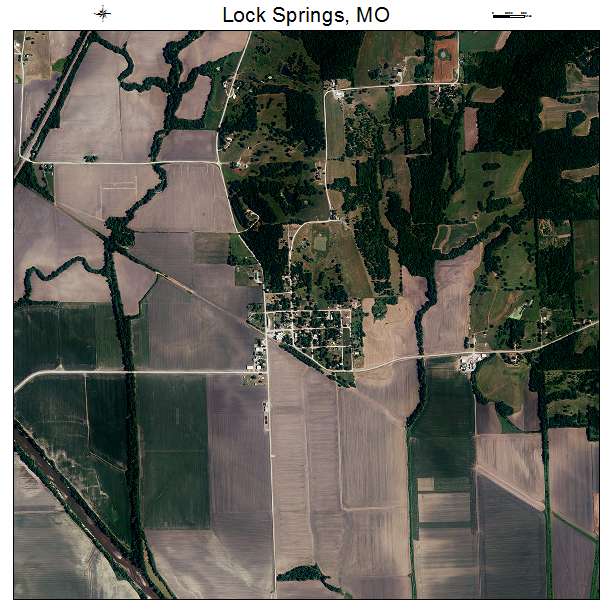 Lock Springs, MO air photo map