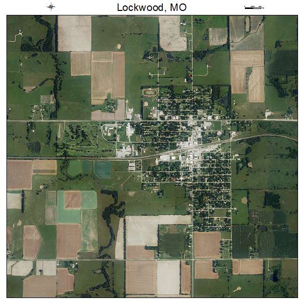 Lockwood, MO air photo map