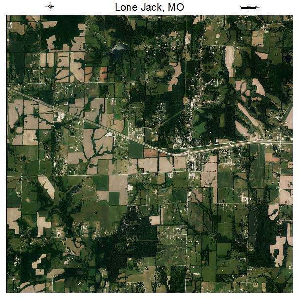 Lone Jack, MO air photo map