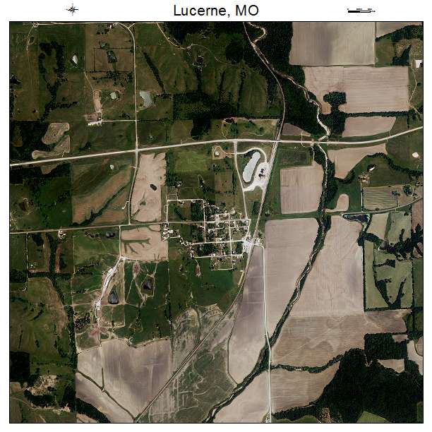 Lucerne, MO air photo map