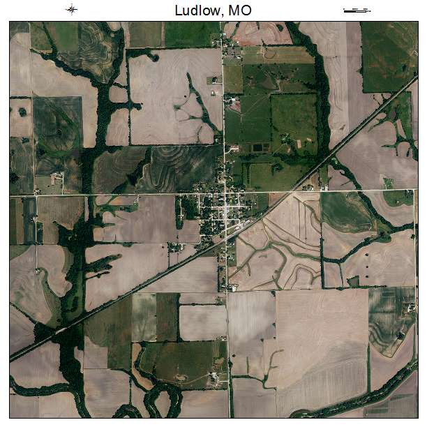 Ludlow, MO air photo map